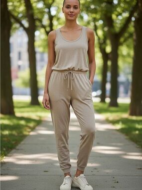 Free People Beach Drawstring Jumpsuit